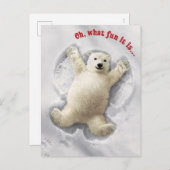 Echt Big Snow Angel Uitnodiging Briefkaart (Voorkant / Achterkant)