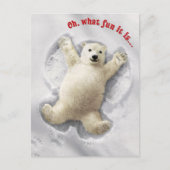 Echt Big Snow Angel Uitnodiging Briefkaart (Voorkant)