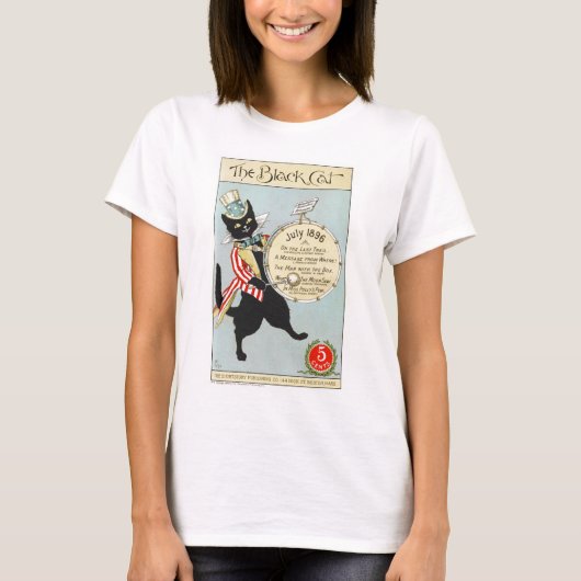 Echt  Black Cat Magazine Hoesje T-shirt (Voorkant)