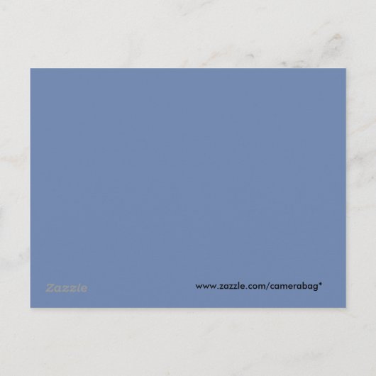 Echt blauw Open Huis Briefkaart (Achterkant)