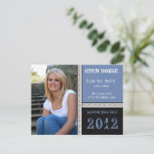 Echt blauw Open Huis Briefkaart (Staand voorkant)