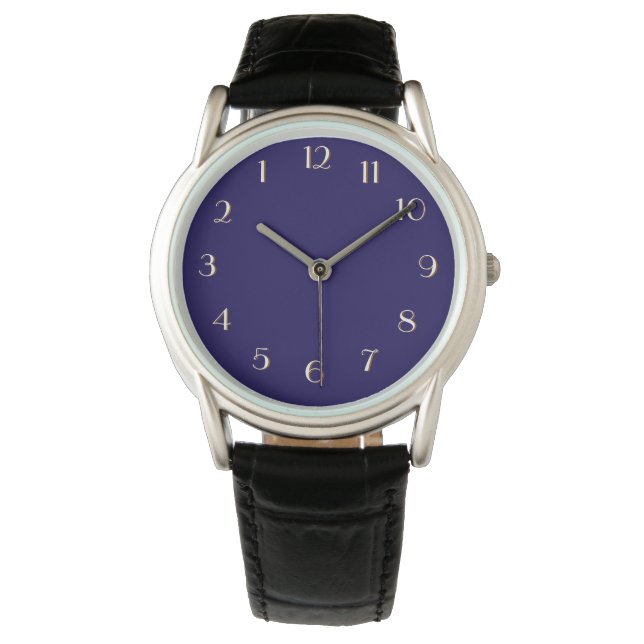 Echt blauwe achteruitlopende horloge (Voorkant)