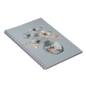 Echt blauwe crème bloemenvase notitieboek (Rechterzijde)