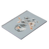 Echt blauwe crème bloemenvase notitieboek (Linkerzijde)