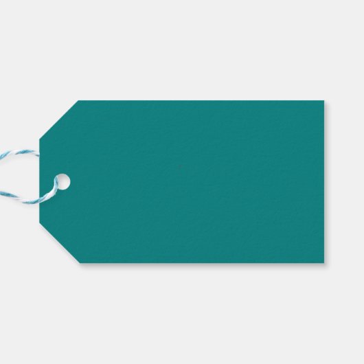 Echt Blauwgroen Cadeaulabel (Achterkant Horizontaal)