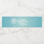 Echt Blauwgroen Dandelion, Partij Waterfles Etiket (Enkel label)