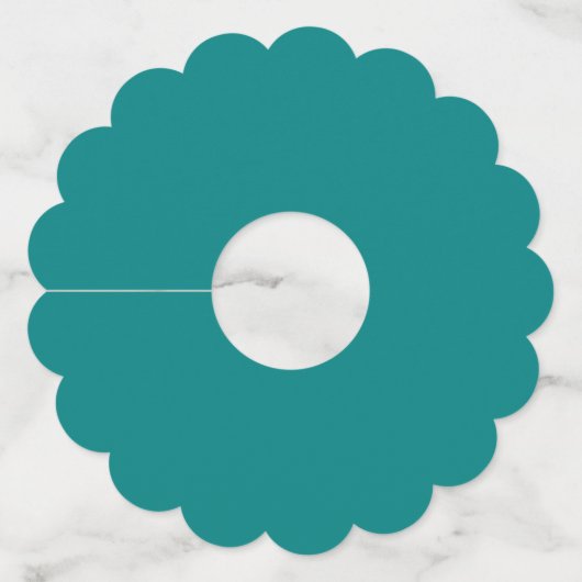 Echt Blauwgroen Wijnglaslabel (Voorkant)