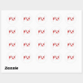 Echt bloed "Bite me" Ronde Sticker (Vel)