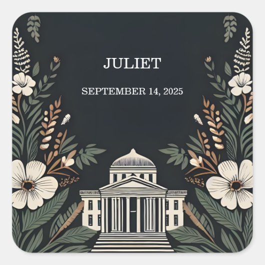 Echt boeiende jaren 70 80 jurysalon bruidsbruiloft vierkante sticker (Voorkant)