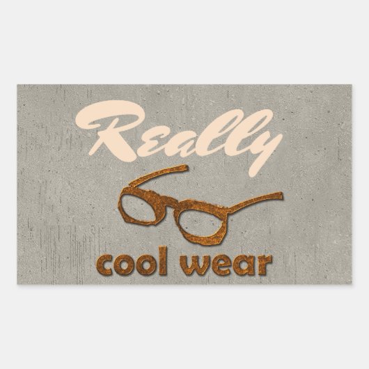 Echt cool Draag betonlook Rechthoekige Sticker (Voorkant)