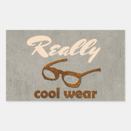 Echt cool Draag betonlook Rechthoekige Sticker