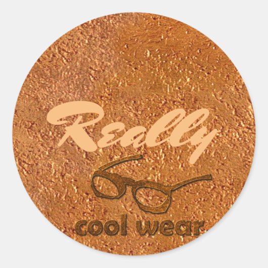 Echt cool Draag Copper Kijk Ronde Sticker (Voorkant)