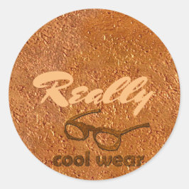 Echt cool Draag Copper Kijk Ronde Sticker