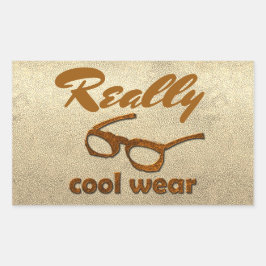 Echt cool Draag glanzende look Rechthoekige Sticker