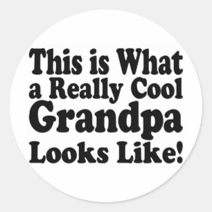 Echt Cool Grandpa Ronde Sticker