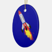 Echt Cool Rocket Keramisch Ornament (Links)