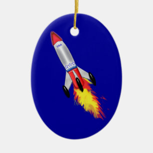 Echt Cool Rocket Keramisch Ornament