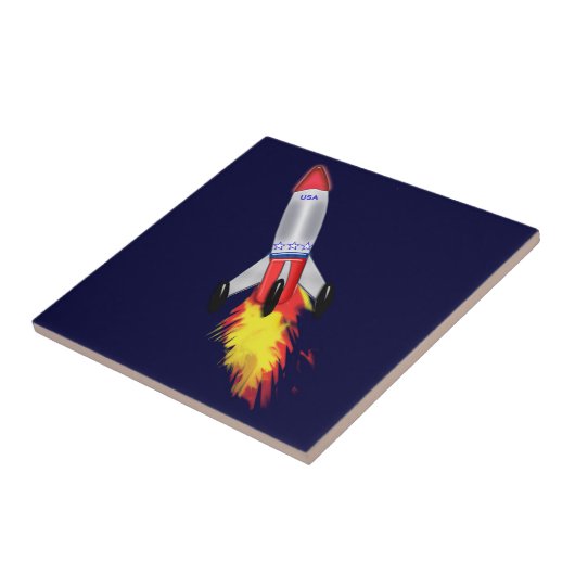 Echt Cool Rocket Tegeltje (Zijkant)