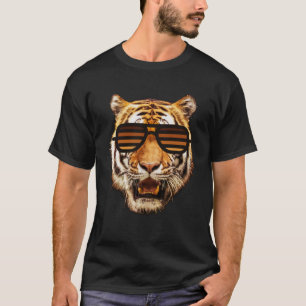 Echt Cool Tiger Verjaardag voor Jongen met Gestree T-shirt