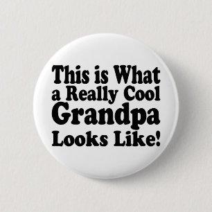 Echt Coole Opa Ronde Button 5,7 Cm