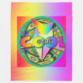 Echt Coole Regenboog Fleece Deken (Voorkant)