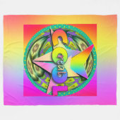 Echt Coole Regenboog Fleece Deken (Voorkant (Horizontaal))
