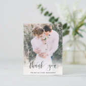 Echt dankbaar | Trouwfoto Dank u wel Briefkaart (Staand voorkant)