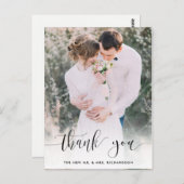 Echt dankbaar | Trouwfoto Dank u wel Briefkaart (Voorkant / Achterkant)