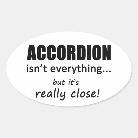 Echt dichtbij Accordion Ovale Sticker (Voorkant)