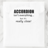 Echt dichtbij Accordion Ovale Sticker (Tas)