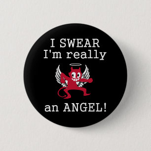 Echt een Angel-knop Ronde Button 5,7 Cm
