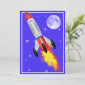 Echt een coole Rocket in de ruimte Kaart (Staand voorkant)