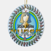 Echt een coole verpleegster keramisch ornament (Links)