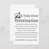 Echt een goede dierenarts bedankkaart (Voorkant / Achterkant)