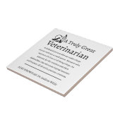 Echt een goede dierenarts tegeltje (Zijkant)