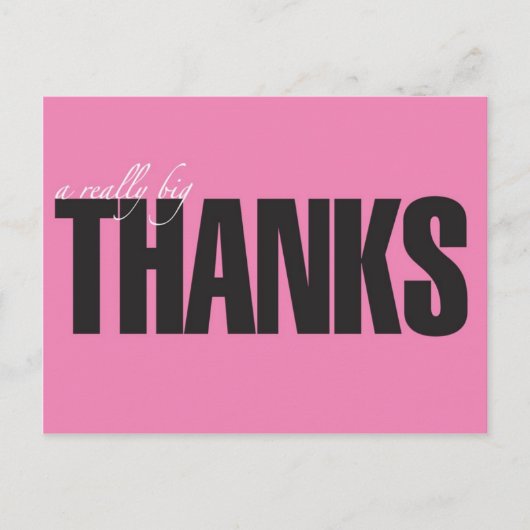 Echt een groot Bedankt Briefkaart (Voorkant)