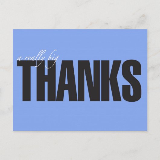 Echt een groot Bedankt Briefkaart (Voorkant)