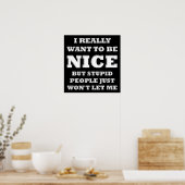 Echt een leuk grappig poster zwart (Keuken)