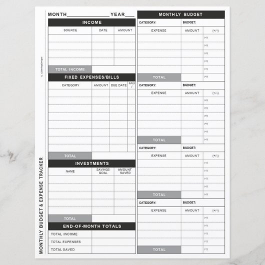 Echt eenvoudige begroting, kosten en investeringst (Voorkant)