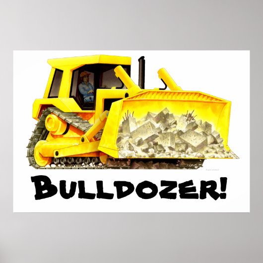 Echt enorm groot Bulldozer-Poster Poster (Voorkant)