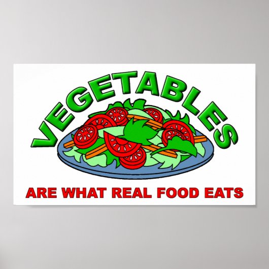 Echt eten eet grappige poster (Voorkant)