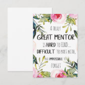Echt fantastische offerte voor mentor-cadeaumentor bedankkaart (Voorkant / Achterkant)