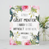 Echt fantastische offerte voor mentor-cadeaumentor kaart (Staand voorkant)