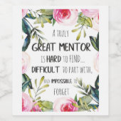 Echt fantastische offerte voor mentor-cadeaumentor wijn etiket (Enkel label)