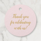 ECHT FOIL Goud of Zilver Bedankt Bruiloft Bedankjes Labels (Achterkant)