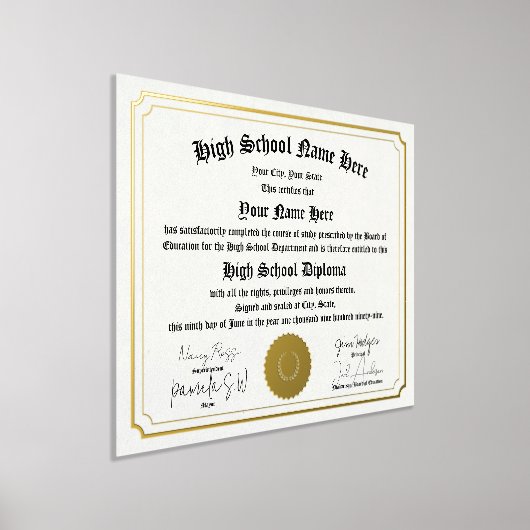 Echt folie High School Diploma, GED, thuisschool Folie Afdrukken (Laagn)