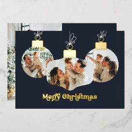 *ECHT FOLIE* Kerst Foto Ornamentelementen Folie Feestdagenkaart