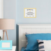 ECHT FOLIE Replica Middelbare School Diploma Afdrukken (Insitu (Slaapkamer))