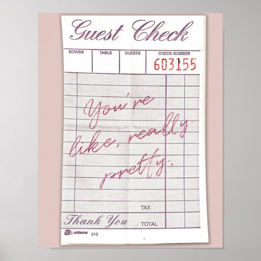 Echt  gast check Poster (Voorkant)