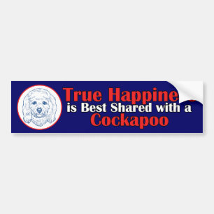 Echt geluk met een Cockapoo Bumpersticker